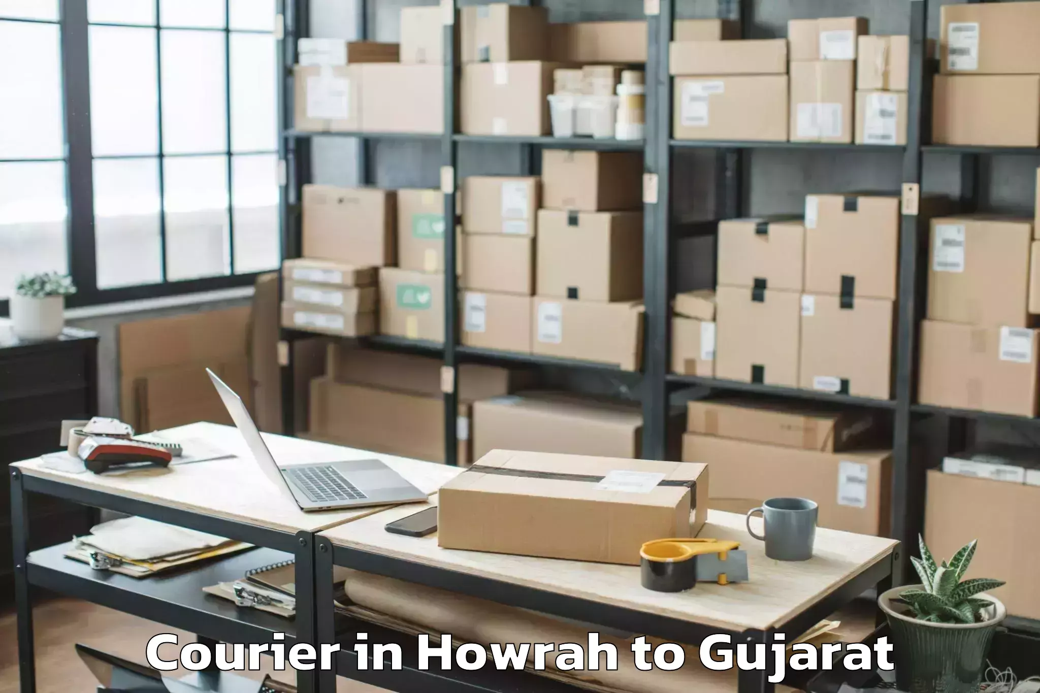 Easy Howrah to Mangrol Courier Booking